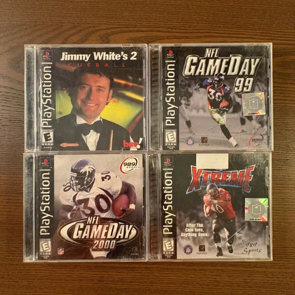 Sony‎ PlayStation Video Game Lot 4 Games NFL GameDay 99 2000 Xtreme Jimmy White